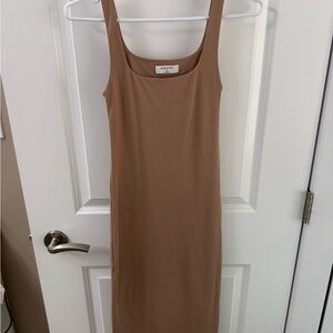 Babaton Contour Camel Midi Dress
